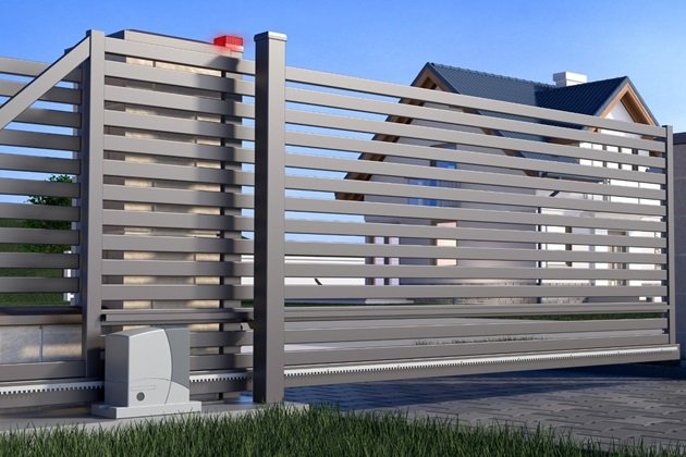 Modern and sleek gate design for a residential property