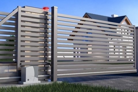 Modern and sleek gate design for a residential property